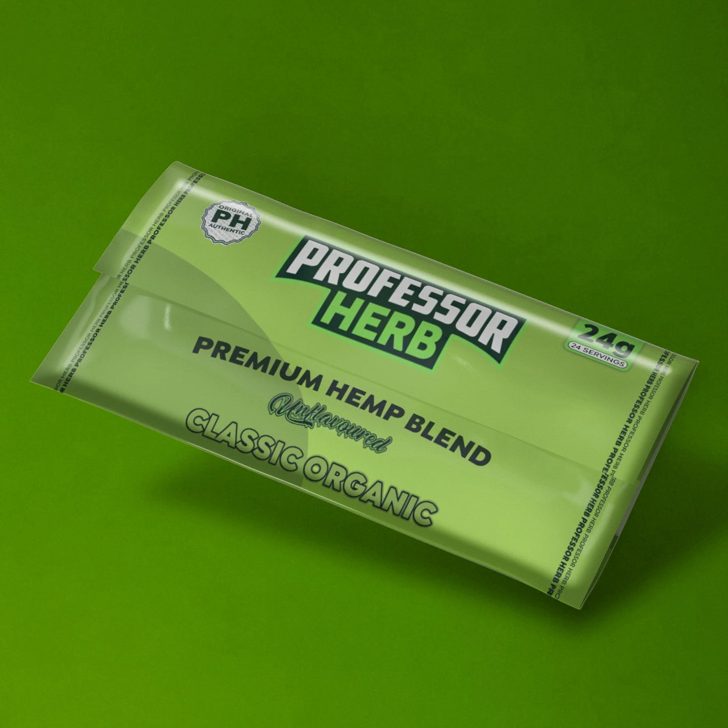 PROFESSOR HERB HEMP SHAKE / TOBACCO ALTERNATIVE - CLASSIC ORGANIC (UNFLAVOURED) 24g POUCH - 1400mg CBD