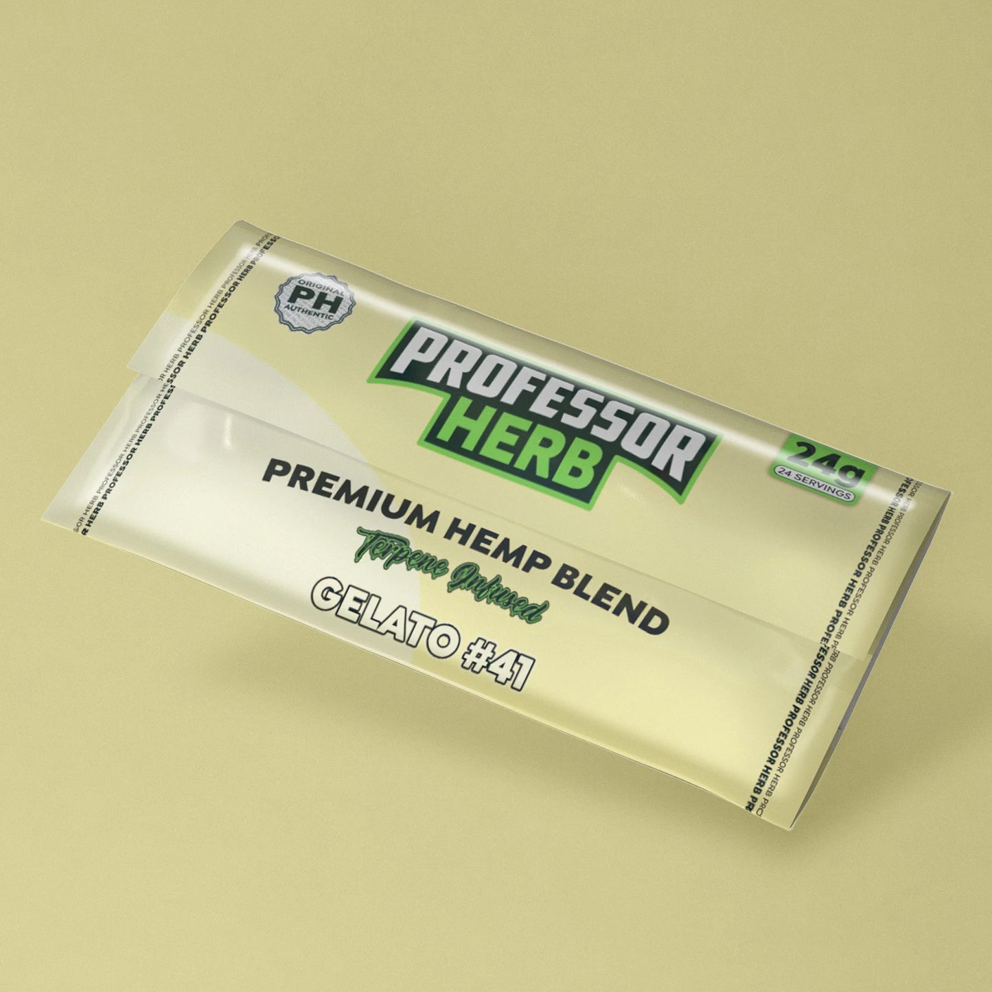 PROFESSOR HERB HEMP SHAKE / TOBACCO ALTERNATIVE - GELATO #41 - 24g POUCH - 1400mg CBD