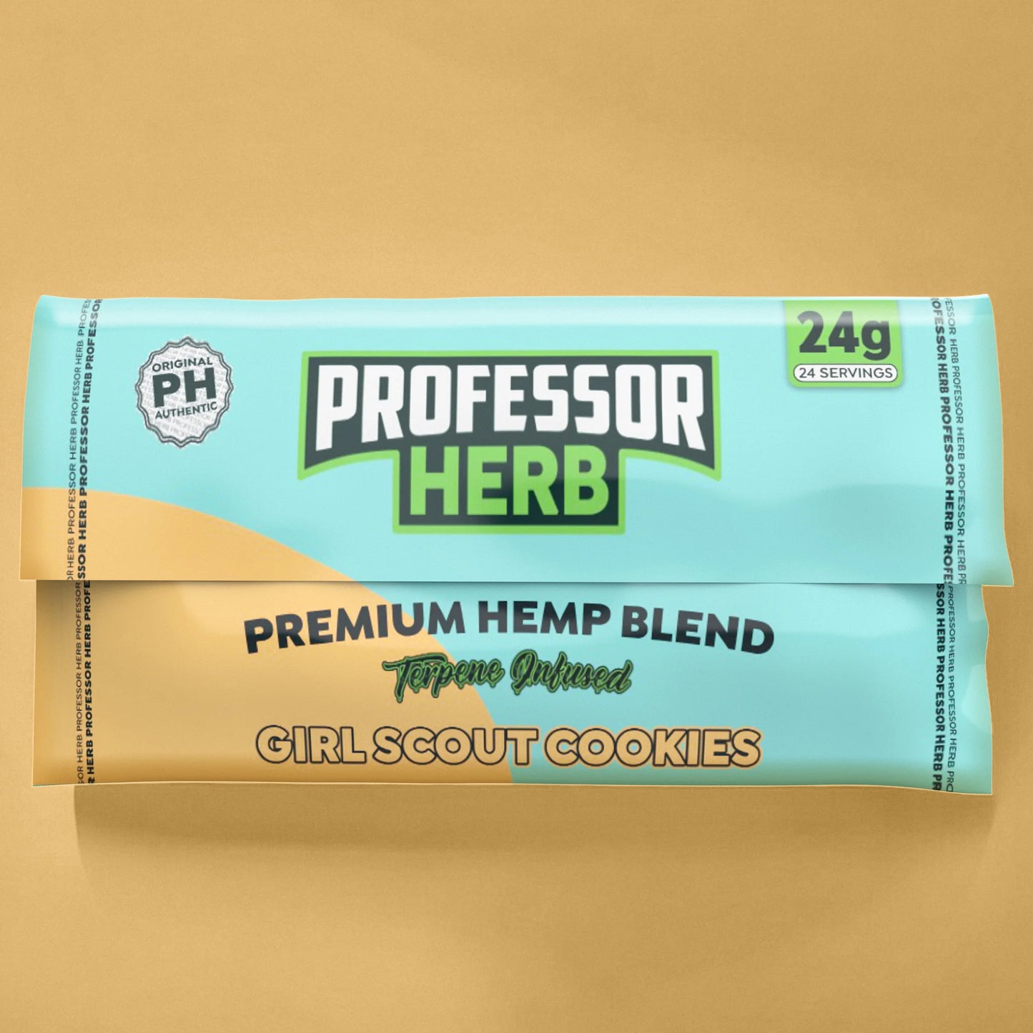 PROFESSOR HERB HEMP SHAKE /TOBACCO ALTERNATIVE - GIRL SCOUT COOKIES 24g POUCH - 1400mg CBD