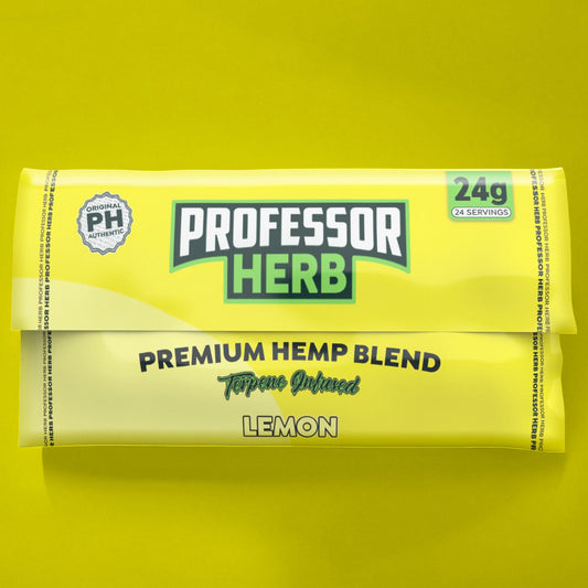PROFESSOR HERB HEMP SHAKE / TOBACCO ALTERNATIVE - LEMON 24g POUCH - 1400mg CBD
