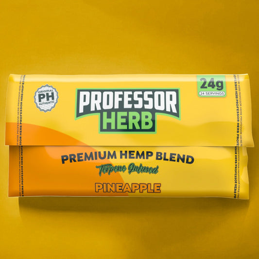 PROFESSOR HERB HEMP SHAKE / TOBACCO ALTERNATIVE - PINEAPPLE 24g POUCH - 1400mg CBD
