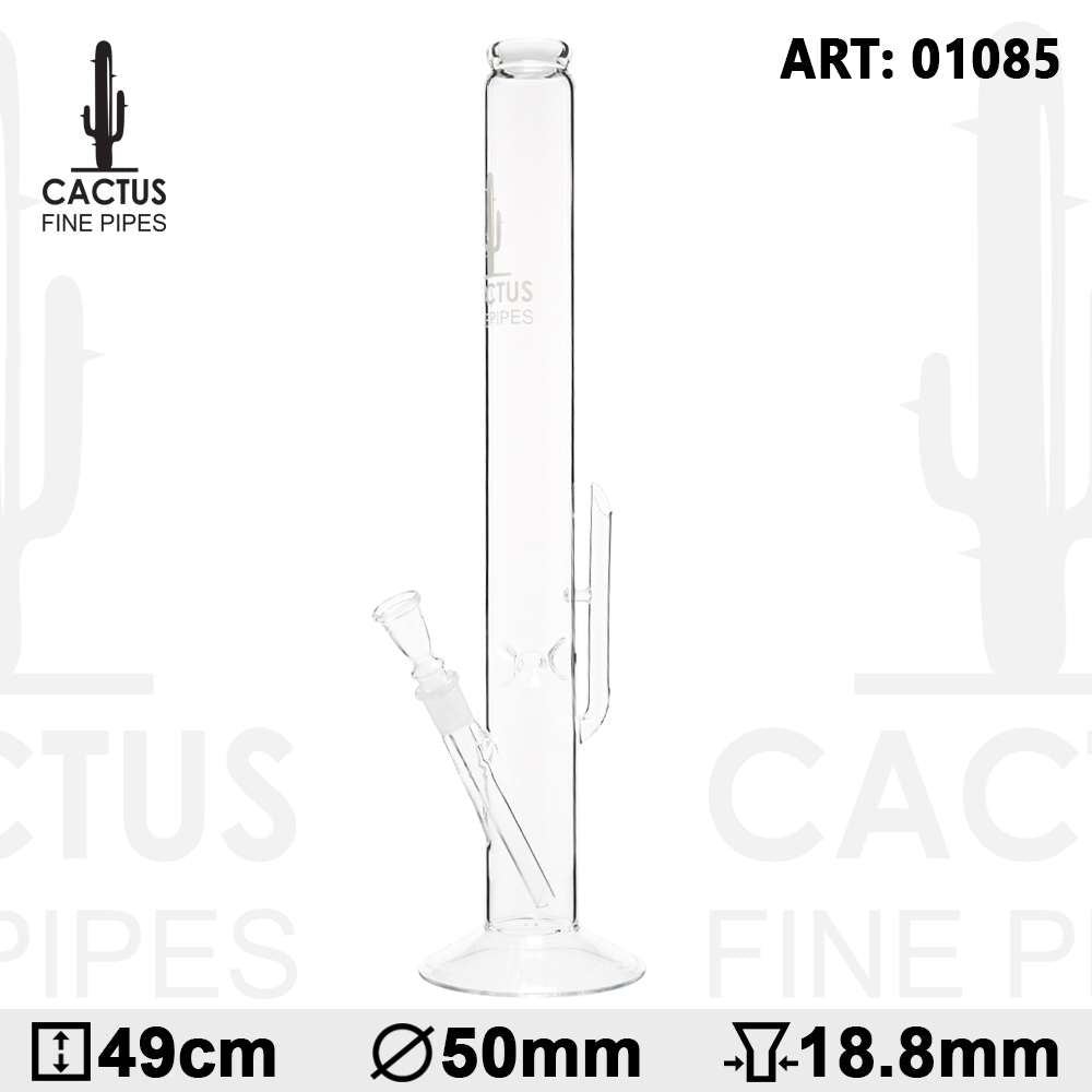 Cactus Glass Bong - Height 49cm - Ø:50mm - Socket:18.8mm (01085)