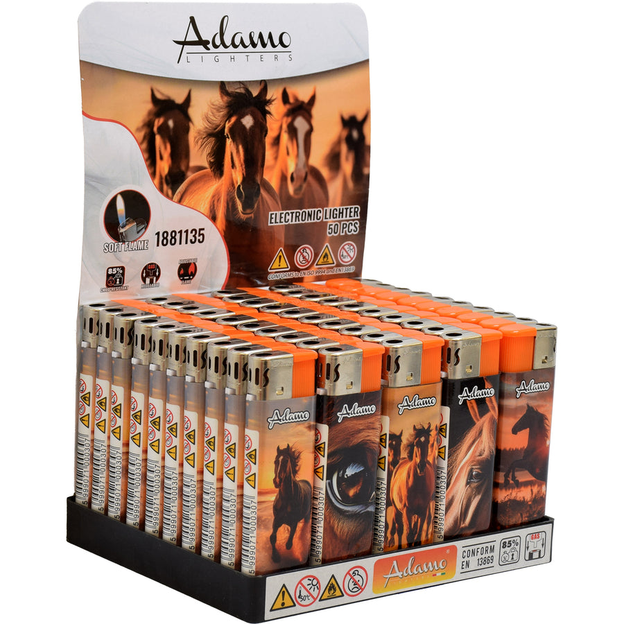 WHOLESALE ELECTRIC LIGHTERS - FULL TRAYS OF 50 LIGHTERS - LOADS OF DIFFERENT DESIGNS