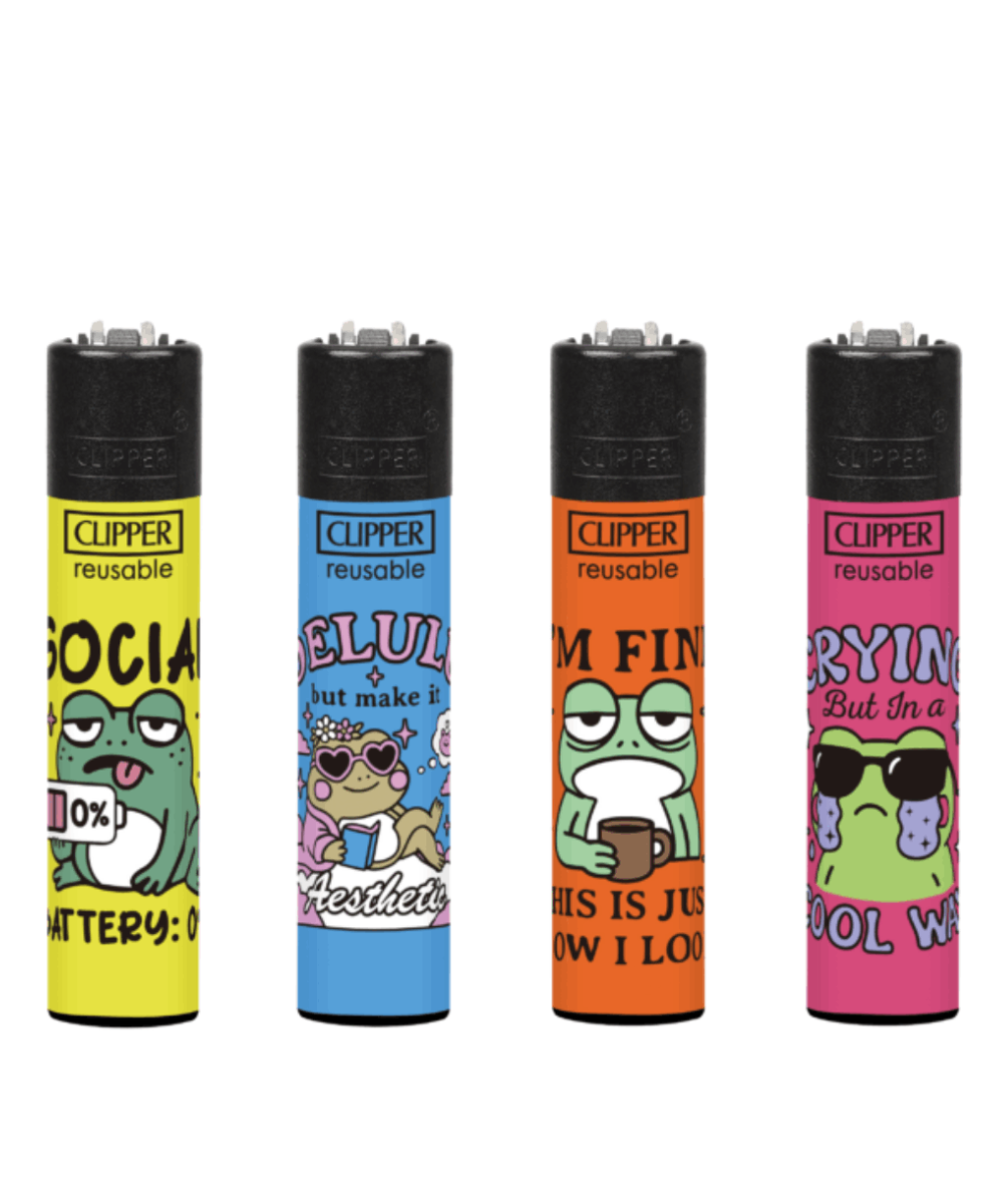CLIPPER LIGHTERS - FUNNY FROGS