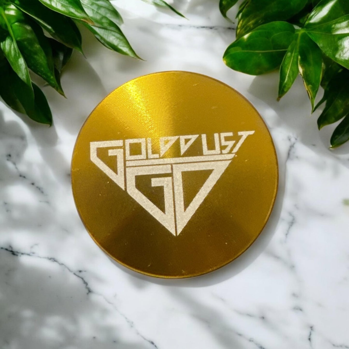 GOLDDUST 4 PART METAL GRINDER 40mm WITH KIEF CATCHER - SMOOTH FINISH