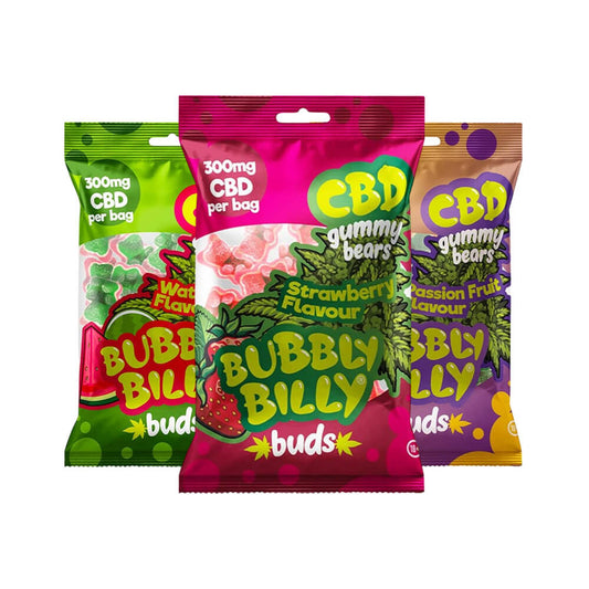 Bubbly Billy Buds 300mg CBD Gummy Bears - Multiple Flavours