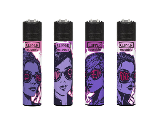 CLIPPER LIGHTERS - PURPLE GIRLS