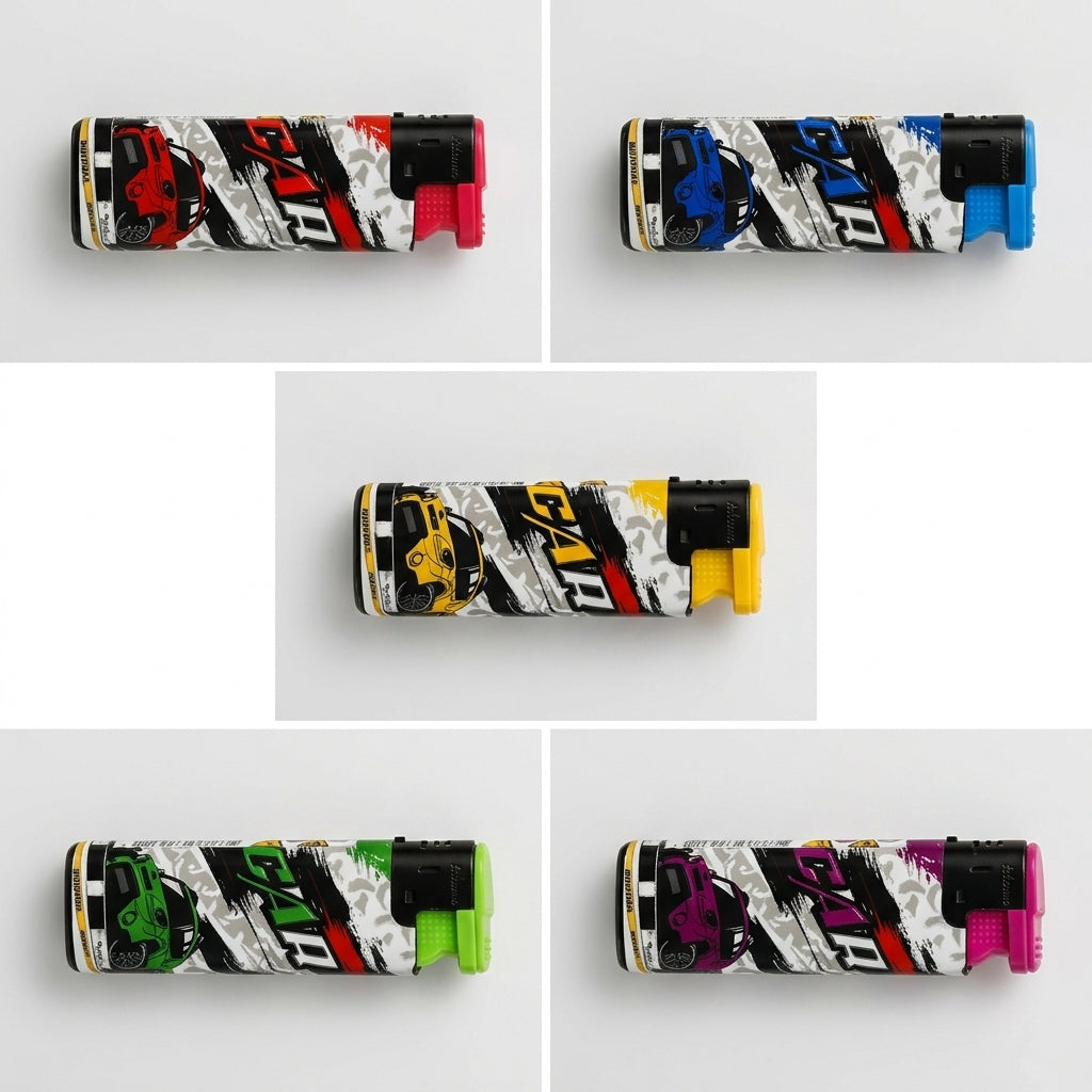 COLOURFUL CARS - JET FLAME WINDPROOF LIGHTERS