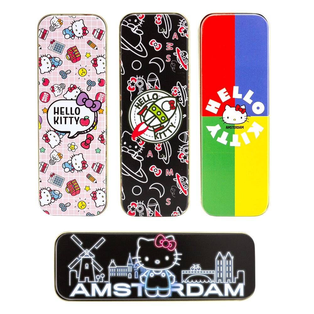HELLO KITTY SMALL TOBACCO TINS BY G-ROLLZ - 4 DIFFERENT DESIGNS - STORAGE BOXES