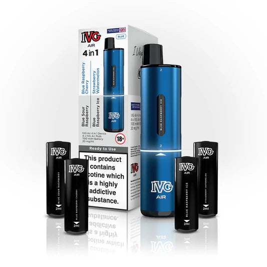 IVG AIR 4 IN 1 (2400 PUFF) REUSABLE VAPE 20mg (2%) - CHOOSE FLAVOURS