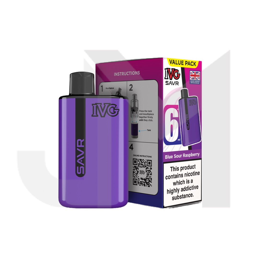20mg I VG SAVR Prefilled Pod Vape Kit 3000 Puffs (Copy)