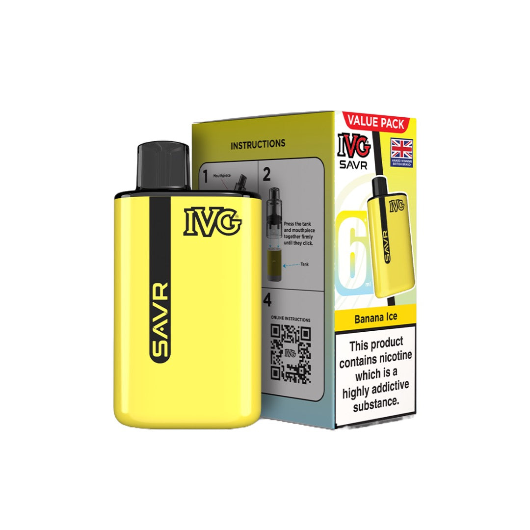 20mg I VG SAVR Prefilled Pod Vape Kit 3000 Puffs (Copy)