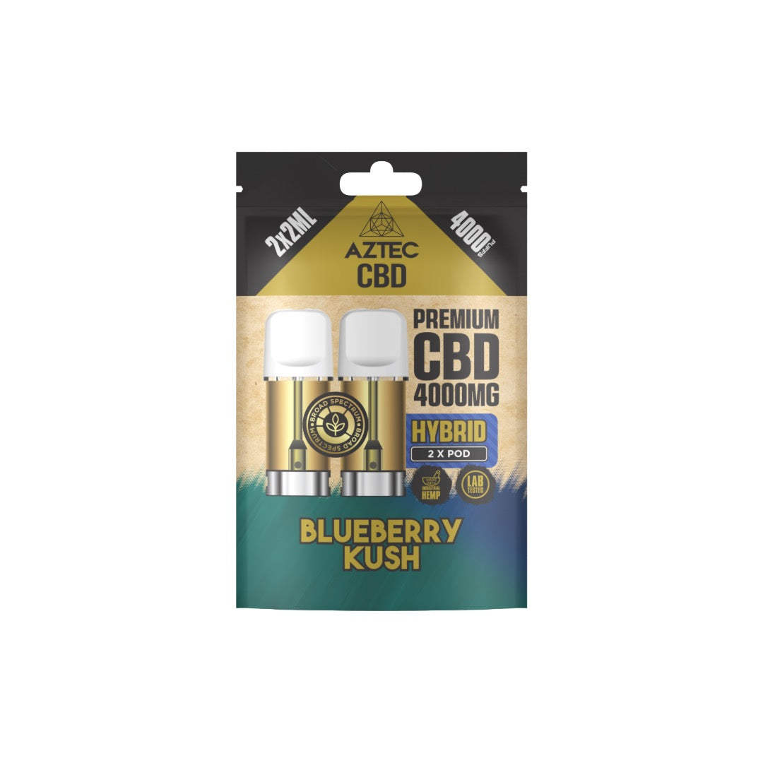 Aztec CBD 4000mg Broad Spectrum CBD Pods 2ml 4000 Puffs - 2 Pcs