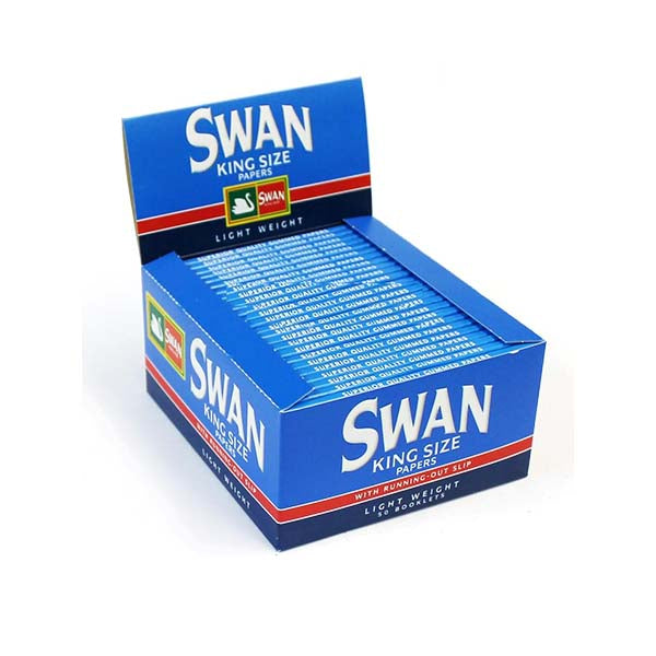 50 Swan Blue King Size Rolling Papers FULL BOX OF 50 PACKS