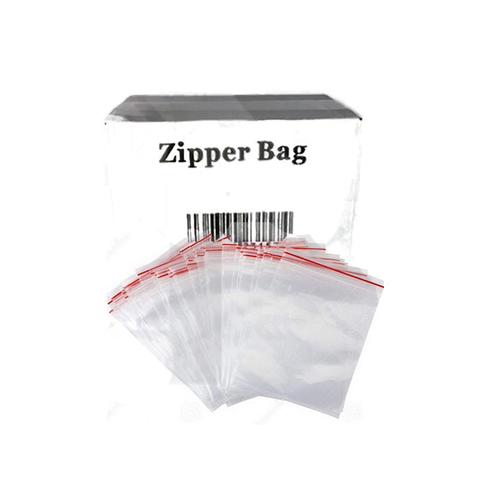 5 Boxes (5000 Baggies) Zipper Branded 25mm x 50mm Clear Bags