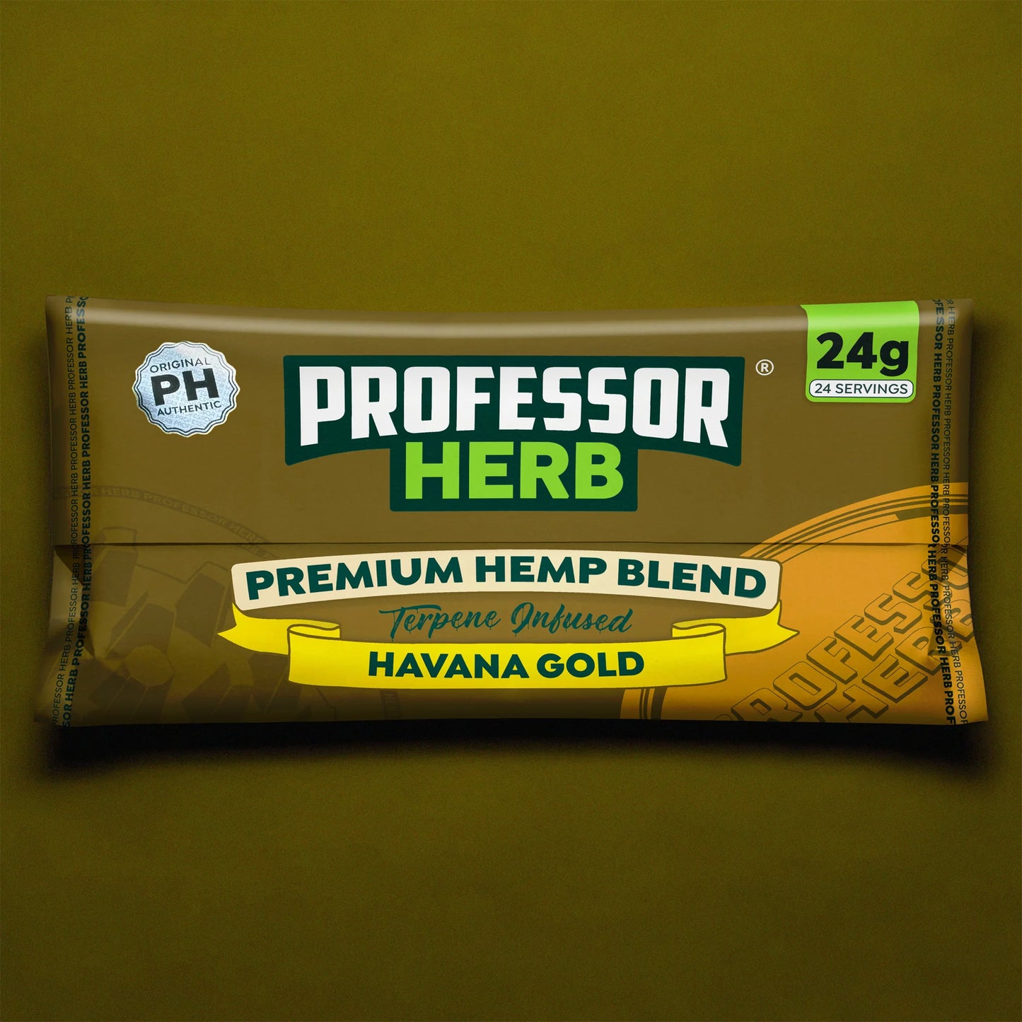PROFESSOR HERB HEMP SHAKE / TOBACCO ALTERNATIVE - HAVANA GOLD 24g POUCH - 1400mg CBD