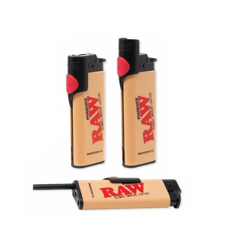 RAW PHOENIX BROWN LIGHTER WITH POKER AND WINDSHIELD