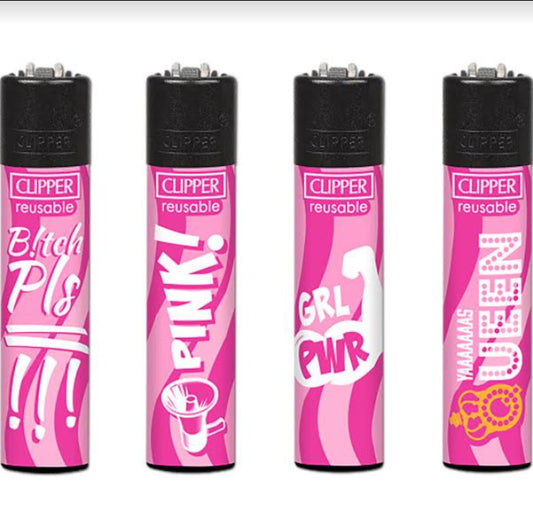 CLIPPER LIGHTERS - GIRL POWER PINK