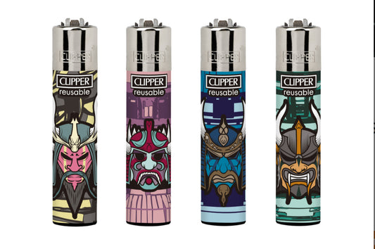 CLIPPER LIGHTERS - SAMURAI SKULLS