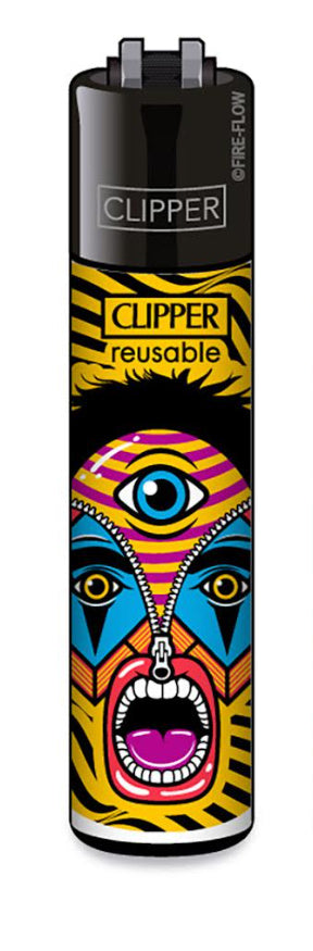 CLIPPER LIGHTERS - TRIPPY FACES