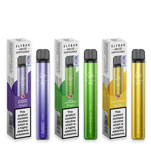 ELF BAR 600 V2 DISPOSABLE VAPE - 600 PUFFS - CHOOSE YOUR FLAVOUR