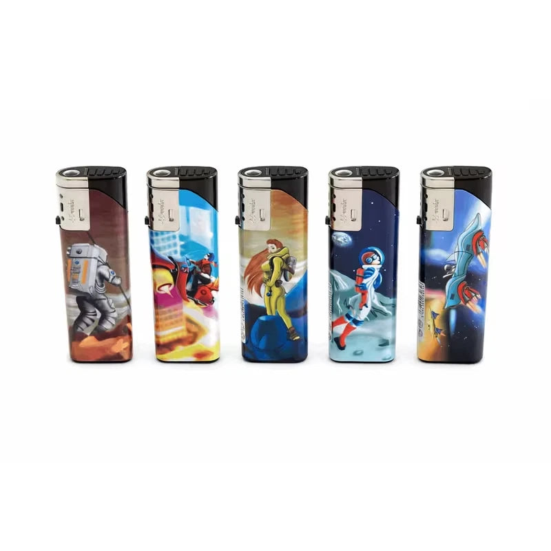 CYBERPUNK ASTRONAUTS - JET FLAME WINDPROOF LIGHTERS