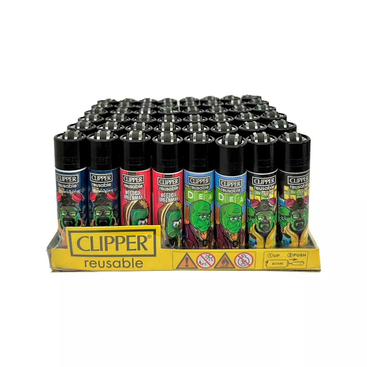 WHOLESALE CLIPPER LIGHTERS - FULL TRAYS OF 48 OR 40 CLIPPERS - RARE BULK - LOADS OF DIFFERENT DESIGNS