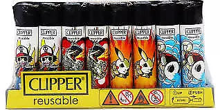WHOLESALE CLIPPER LIGHTERS - FULL TRAYS OF 48 OR 40 CLIPPERS - RARE BULK - LOADS OF DIFFERENT DESIGNS