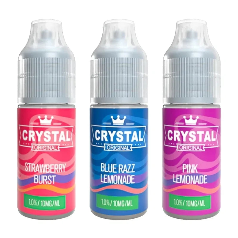 SKE CRYSTAL 10mg NIC SALTS BY ELF BAR - 10ml NICOTINE SALT E-LIQUIDS - CHOOSE FLAVOUR