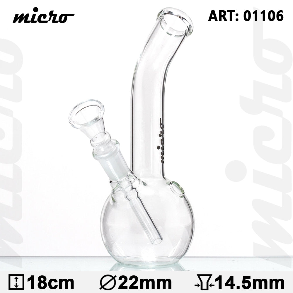 MICRO 18cm GLASS BOUNCER BONG (01106)