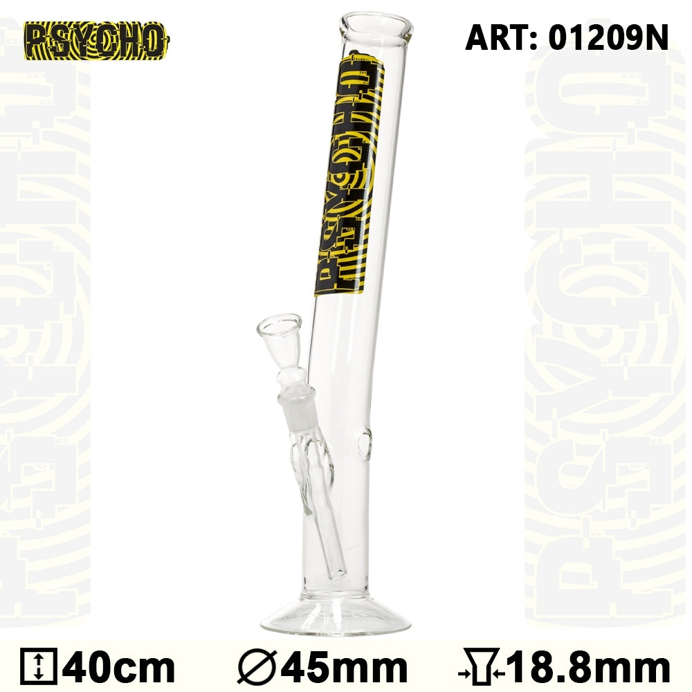 PSYCHO 40cm GLASS BONG - LEAN BACK BONG