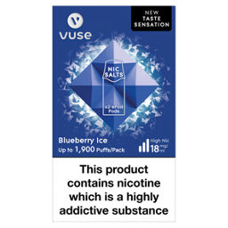 VUSE PODS - BLUEBERRY ICE NIC SALTS - 2 x EPOD PODS