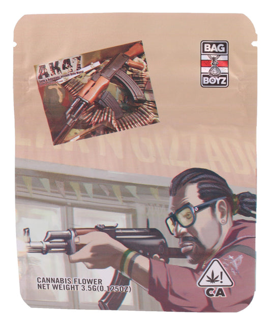 AK47 MYLAR BAGS - SMELL PROOF BAG 10x12.8cm (3.5g BAGS)