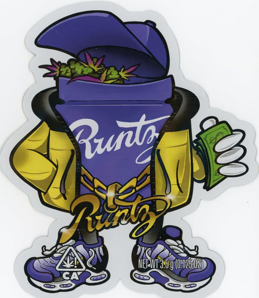RUNTY MYLAR BAGS - SMELL PROOF BAG - 3.5g BAGS