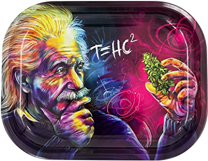 Albert Einstein Formula in Getting High THC Rolling Tray