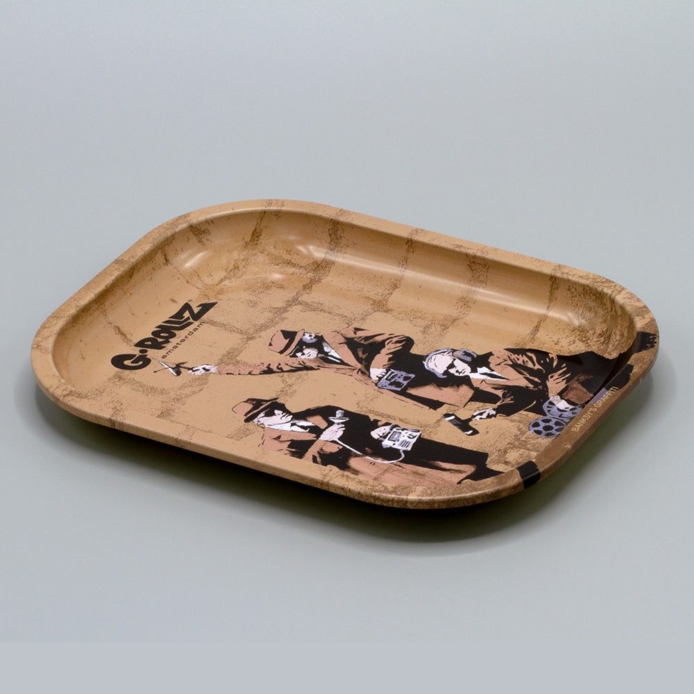 G-ROLLZ BANKSY'S "SPY BOOTH" METAL ROLLING TRAY