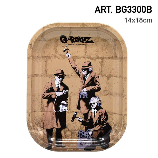G-ROLLZ BANKSY'S "SPY BOOTH" METAL ROLLING TRAY