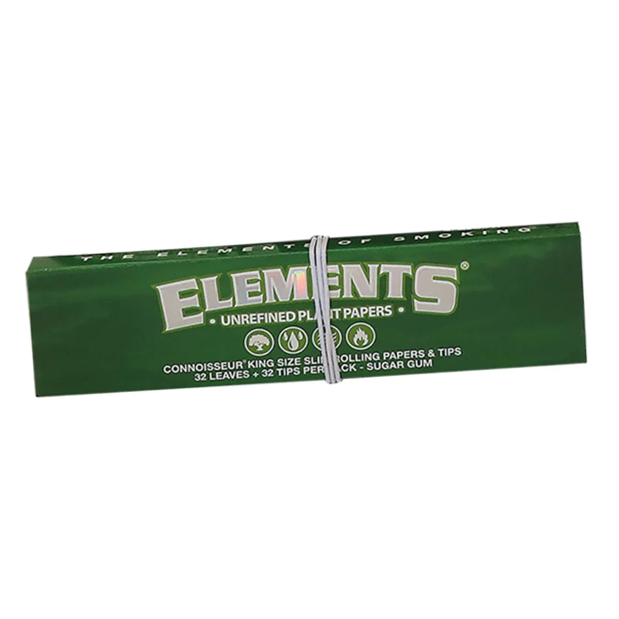 ELEMENTS GREEN KINGSIZE SLIM CONNOISSEUR