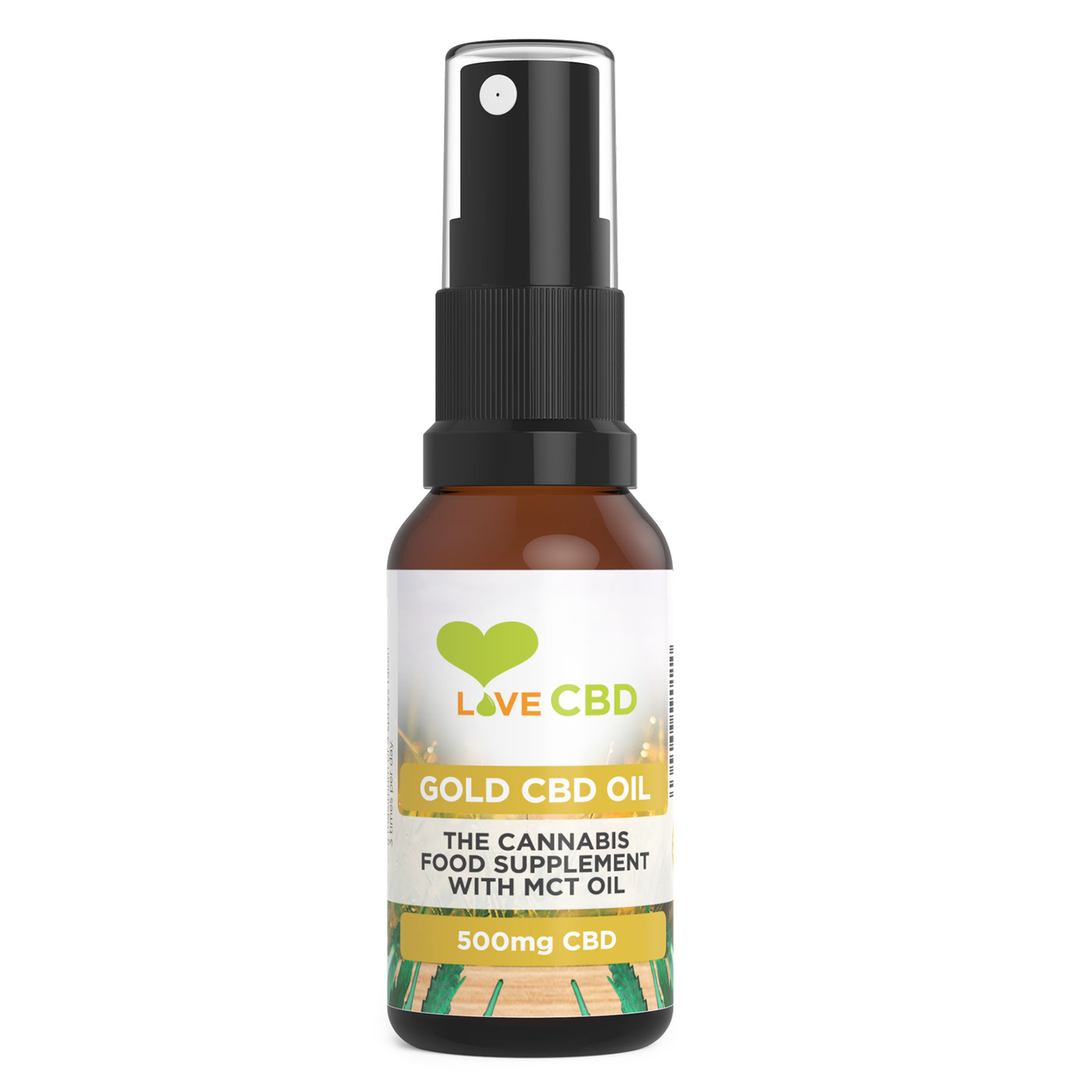 LOVE CBD GOLD OIL 500mg SPRAY - 20ml BOTTLE