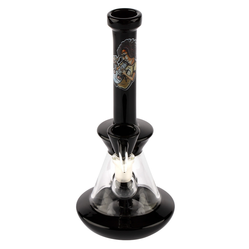 AMSTERDAM GLASS 22cm SMOKING BOY BONG RIG - BLACK