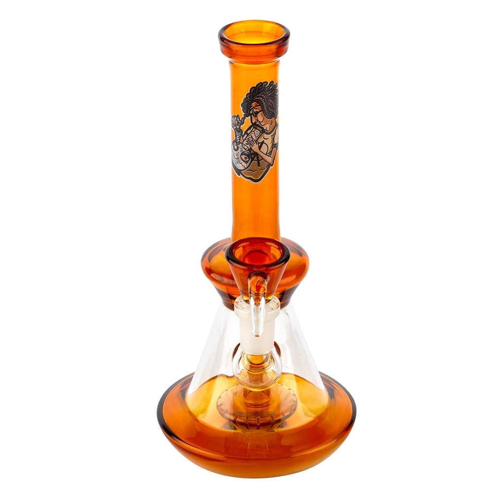 AMSTERDAM GLASS 22cm SMOKING BOY BONG RIG - ORANGE
