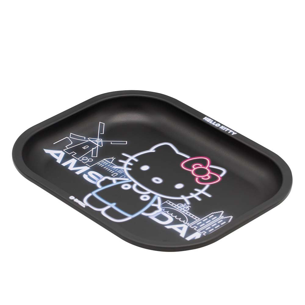HELLO KITTY "NEON AMSTERDAM" METAL ROLLING TRAY BY G-ROLLZ - SMALL OR MEDIUM