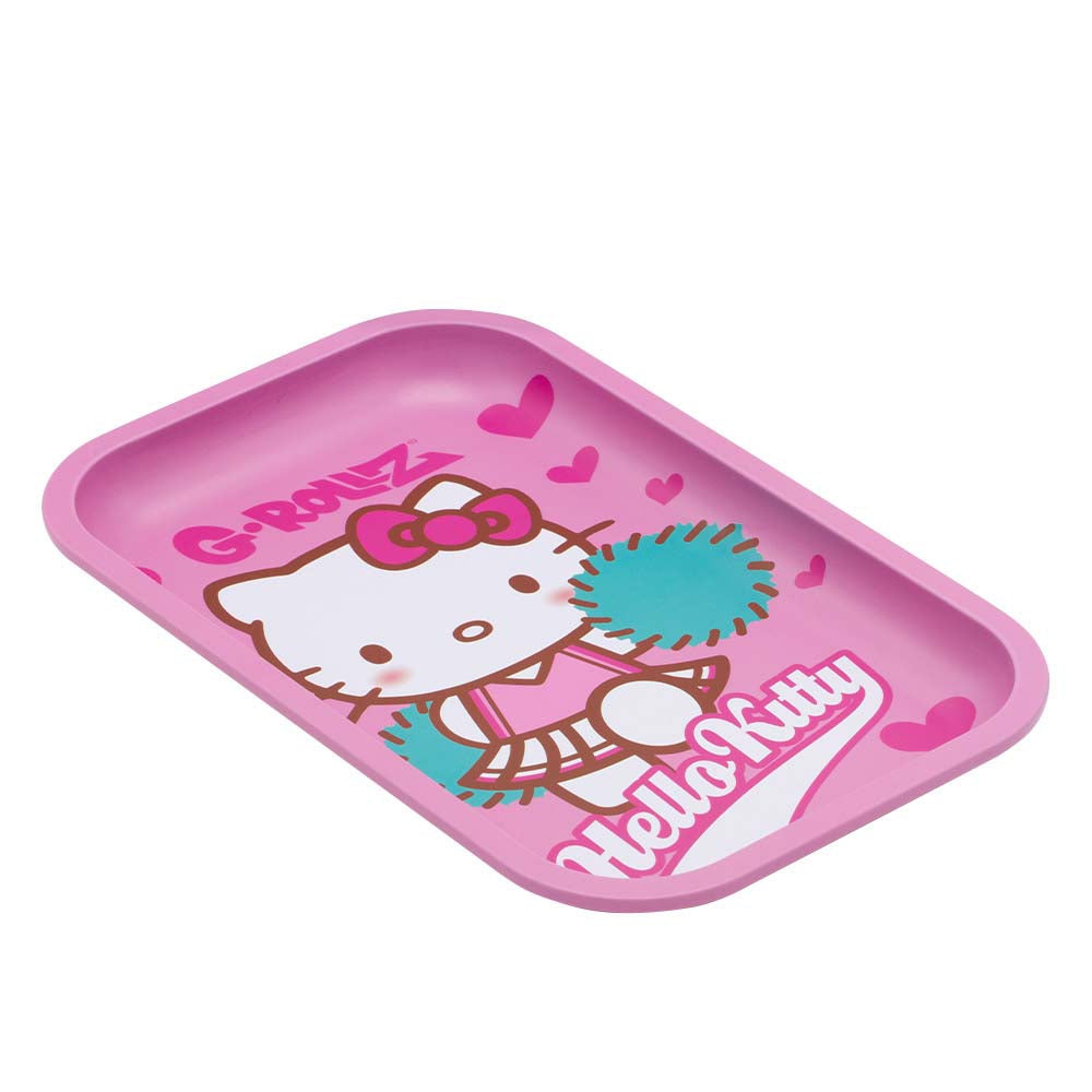 HELLO KITTY "PINK CHEERLEADER" METAL ROLLING TRAY BY G-ROLLZ - MEDIUM