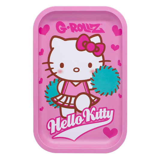HELLO KITTY "PINK CHEERLEADER" METAL ROLLING TRAY BY G-ROLLZ - MEDIUM