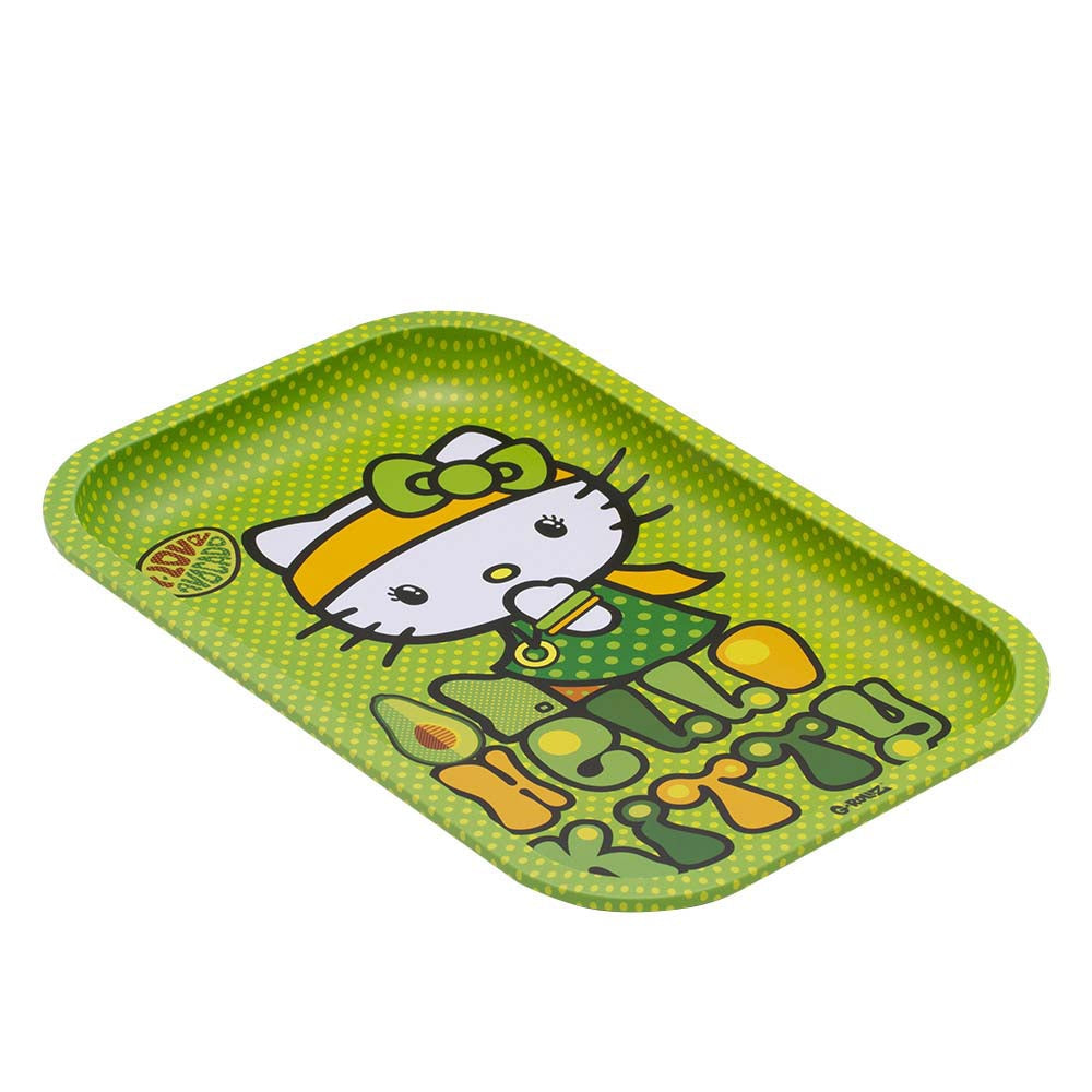 HELLO KITTY "AVOCADO" METAL ROLLING TRAY BY G-ROLLZ - MEDIUM