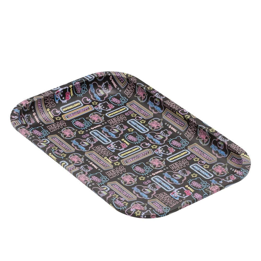 HELLO KITTY "NEON LIGHTS AMSTERDAM" METAL ROLLING TRAY BY G-ROLLZ - MEDIUM