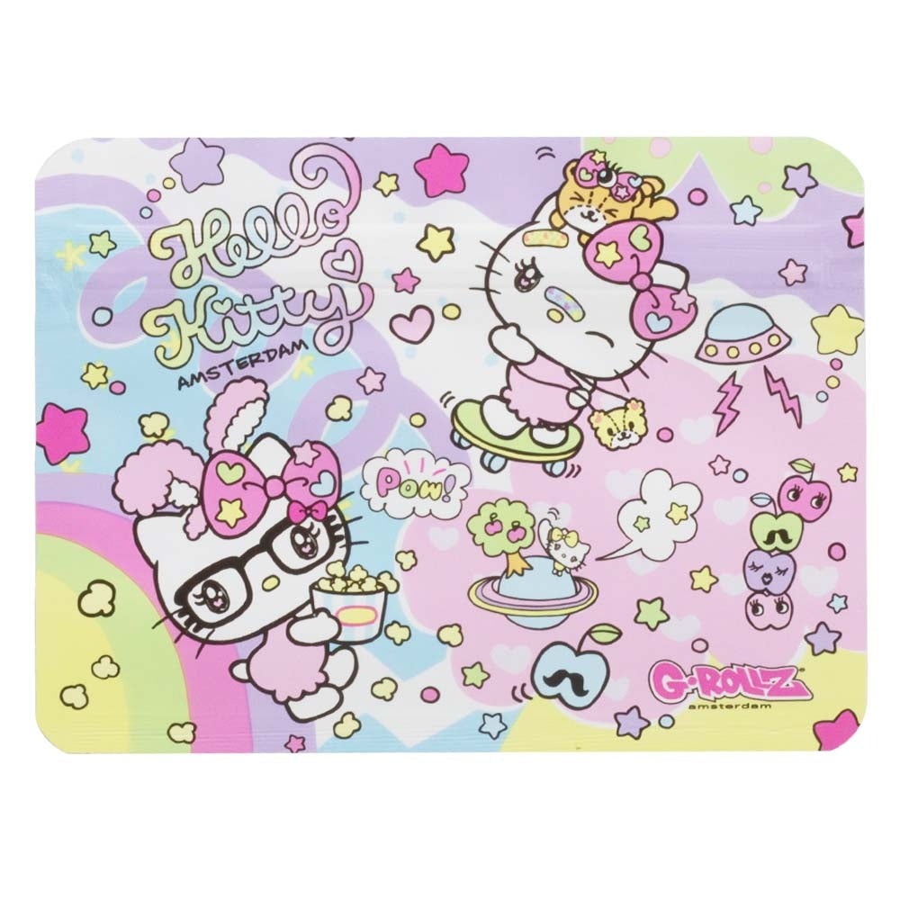 HELLO KITTY SMELL PROOF BAG - POPCORN WORLD DESIGN BY G-ROLLZ - 105x80mm