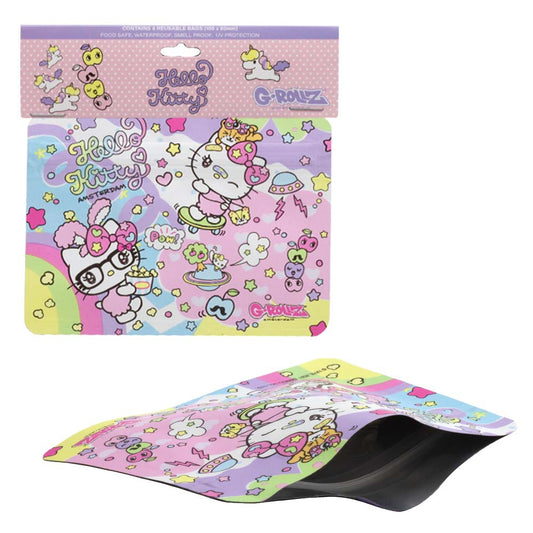 HELLO KITTY SMELL PROOF BAG - POPCORN WORLD DESIGN BY G-ROLLZ - 105x80mm