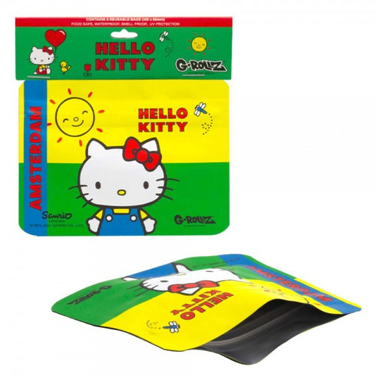 HELLO KITTY SMELL PROOF BAG - SUNNY AMSTERDAM DESIGN BY G-ROLLZ - 105x80mm