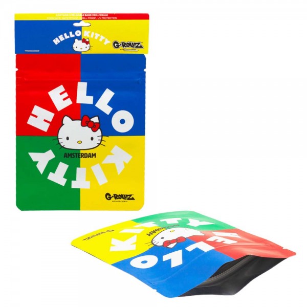 HELLO KITTY SMELL PROOF BAG - CLASSIC AMSTERDAM DESIGN BY G-ROLLZ - 100x125mm